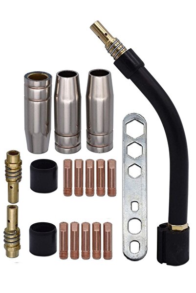 INTENSIV Set 19 consumabile pentru pistolet MIG MAG 150A