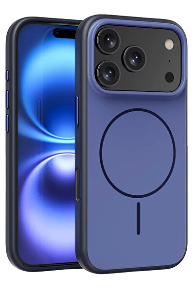 Fuchsia Apple iPhone 17 Pro Neva Magsafe Cover - Navy Blue