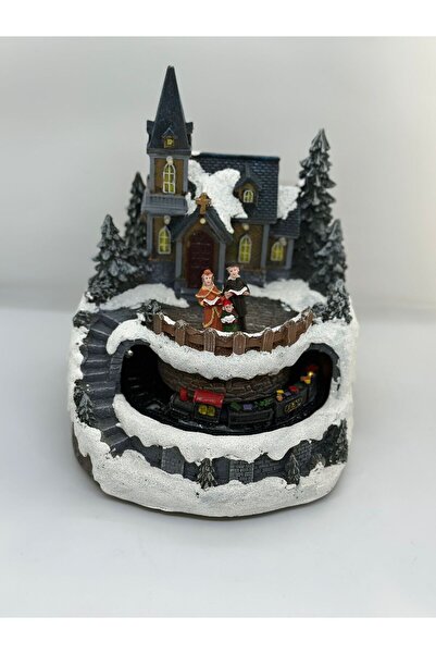 Armonia Floral Christmas decoration Carousel with train and lights