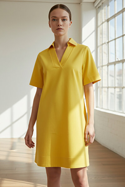 Allyco Φόρεμα με κοντό μανίκι με λαιμόκοψη σε σχήμα V