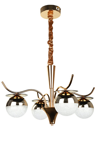 Begüsa Sürel Ledli 4.Lü Avize Gold Kaplama