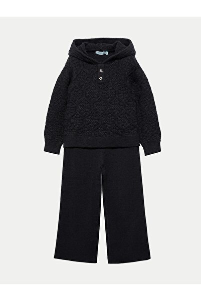 Abel & Lula طقم سترة وبنطلون تريكو للفتيات من Abel&lula مكون من قطعتين 5725