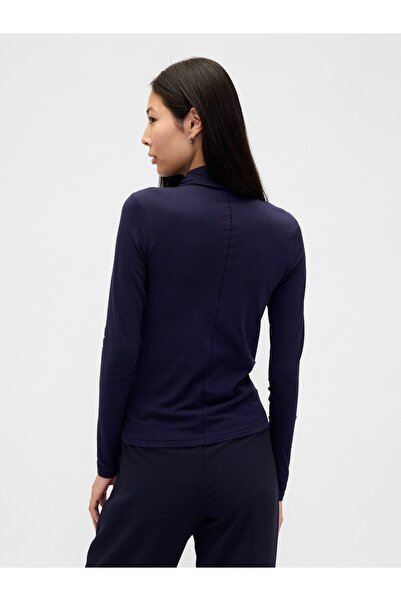 GAP Kadın Lacivert Tüy Hafifliği Kayık Yaka Kazak