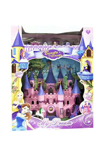 Krista Castelul regal cu mire și mireasă, trăsură și mobilier, sunete și lumini