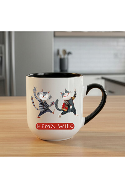 ZERYA Hema Wilo Elite Black Mug - Kurdish Hema Wilo Elite Cup