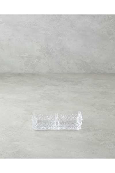 English Home حامل عرض كوزميك كام ذو قسمين 18×9 سم شفاف