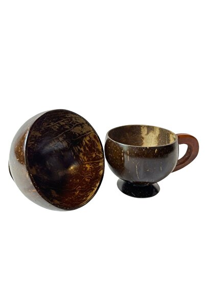 Uretti - Okay 5711 1213 Handmade Coconut Coconate Cups and Bowl Set of 2