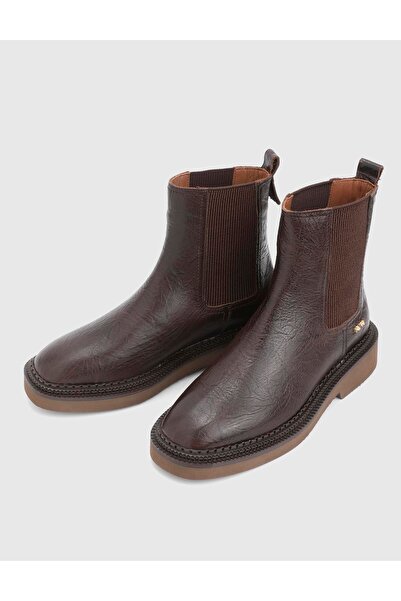 İLVİ Matew Genuine Leather Brown Women's Boots