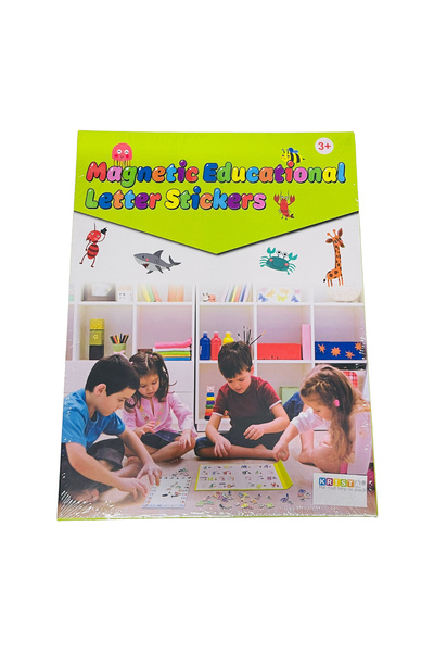 Krista Carte educațională magnetică cu piese de puzzle, tablă de scris și marker – Litere ale alfabetului