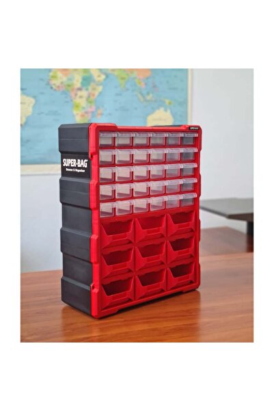 Süper Bag ASR-6010 Monoblok Avadanlıklı Çekmece Seti 39'lu