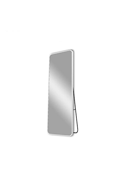 Family Ship Long Aluminum Mirror with Stand, Shatter-Resistant, 160x40 cm - Silver