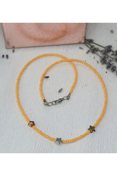 FARA Yellow Toho bead necklace
