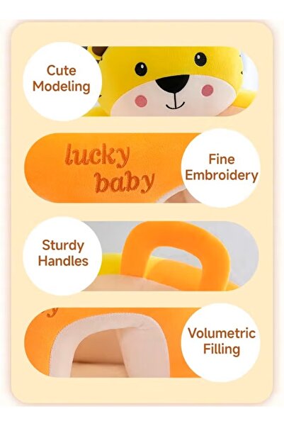 Generic Baby Sitting Support Seat Learning Sitting Chair Cartoon Baby Sofa Floor Seat PP Cotton Filling