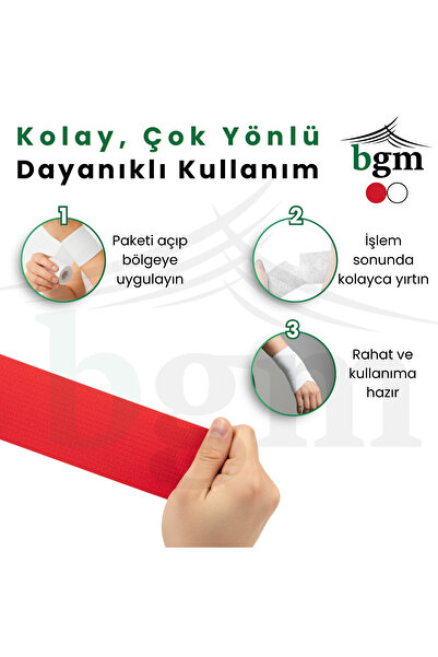 bgm Elastik Kendinden Yapışkanlı Bandaj 5cm X 4.5m Coban Bandajı Sporcu Bandı Elastik Bandaj