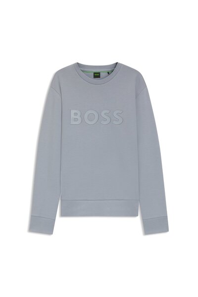 BOSS Sandwich Logolu Streç Pamuklu Sweatshirt