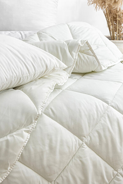 Lux Touch Softcloud Ultra Soft Microfiber Quilted Comforter 195X215 + 2 Filled Pillows – Four Seasons Set