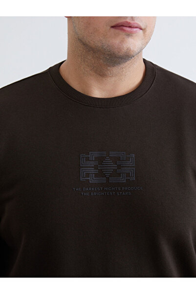 LC Waikiki Визия Нова колекция Мъжка суитшърт с принт на велосипед на врата