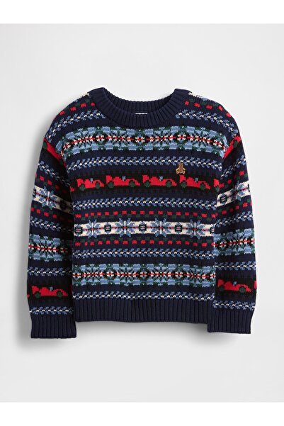 GAP Erkek Bebek Lacivert Bisiklet Yaka Kazak