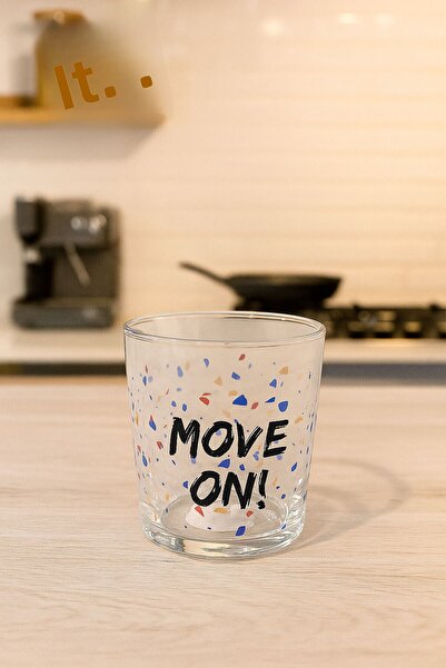 SİHİRLİ AYAKLAR 3-Piece Glass Slogan Water Glass Soft Drink Glass 380 ml