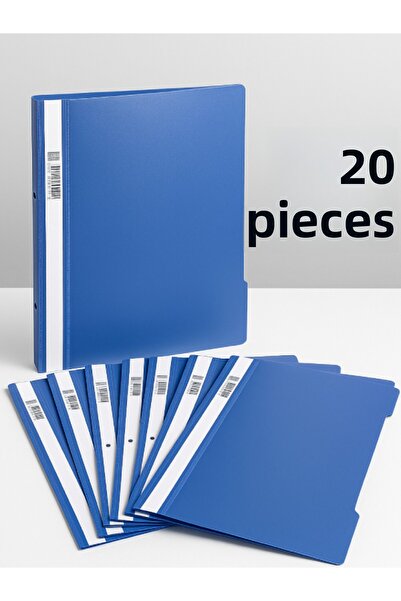 nistabolje 20 Pieces A4 Blue Ring Binder High Quality Office-School Economical