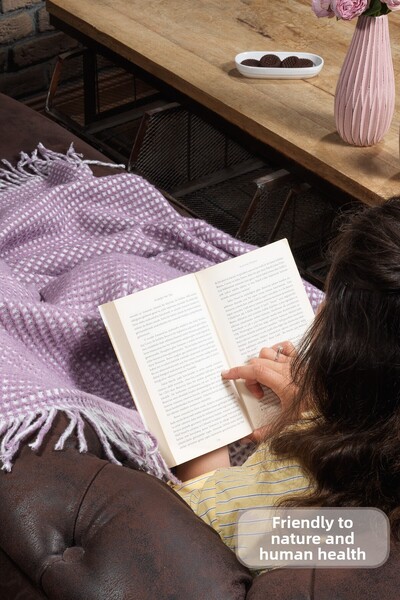 Elart Carlos Tv Blanket Waffle Cotton (130X170 cm) Purple