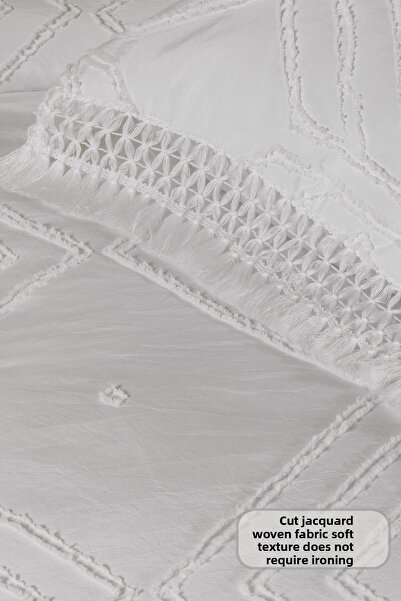 Elart Clara Bedspread Set (220X240 cm) Cream