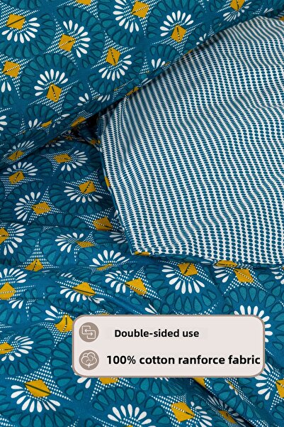 Elart Castor Duvet Cover Set Double Size (200X220 cm) Green