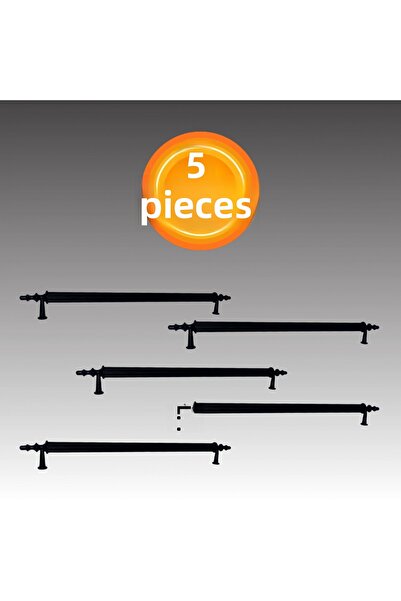 CAN METAL Klipso Μαύρο Ματ 192 MM Μεταλλικές Πολυτελείς Λαβές Επίπλων Ντουλάπ...