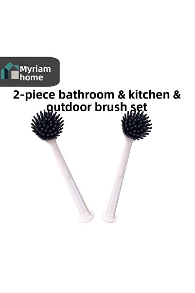 ATA HOME Miryamhome Bathroom and Kitchen Dishwashing Brush Set of 2