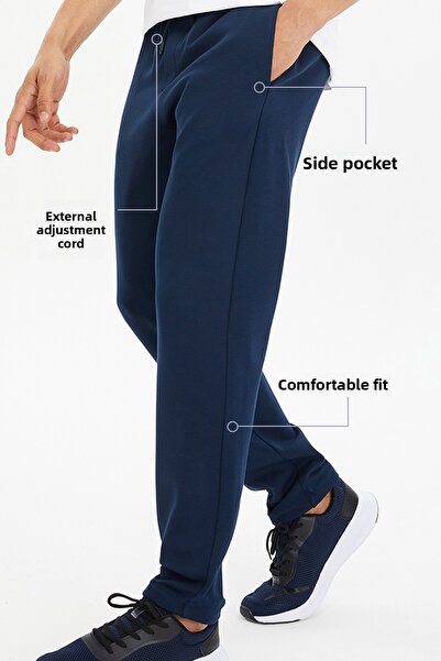 bilcee Ανδρικό αθλητικό παντελόνι Peak Navy Blue με τσέπες 7011