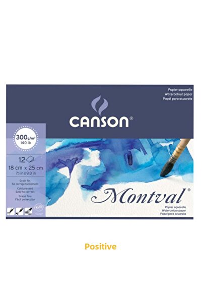 Canson Montval Aquarelle Watercolor Notebook 12 Yp. 18X25-300G
