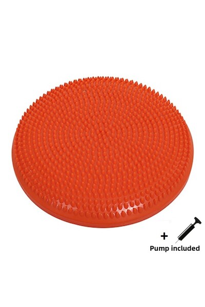 MİYANG Pernă de echilibru Spiky Cool, roșie, pernă de echilibru cu zimți, 35 cm (FĂRĂ POMPĂ)