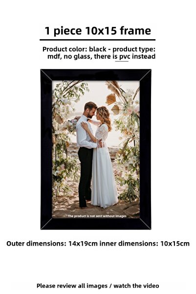 bymat 1 Piece 10X15 Frame - Photo Frame - Classic Frame - Mini Frame * with Pvc