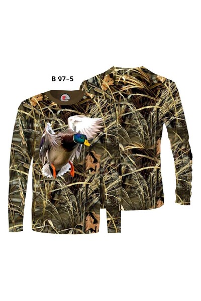 HT Outdoor tricou lung cu model de paie de rață