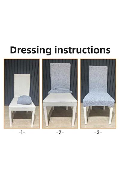 Yellow Home Jakarli Set of 6 Square Chair Covers Stone