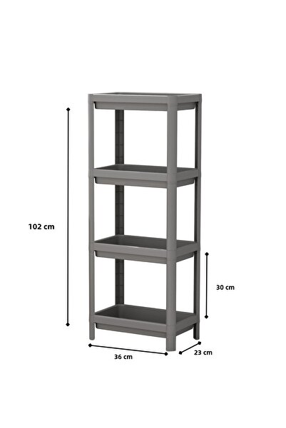 HOMİNG Rosie 4-Shelf Multi-Purpose Bathroom & Kitchen Organizer Shelf Organizer