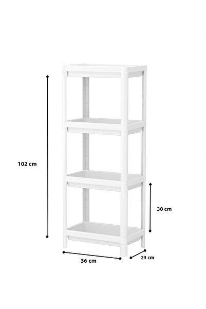 HOMİNG Ράφι οργάνωσης πολλαπλών χρήσεων Rosie με 4 ράφια για μπάνιο και κουζίνα