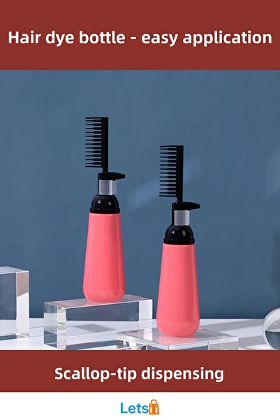 Letsii زجاجة صبغ الشعر ذات المشط عملية وسهلة الاستخدام