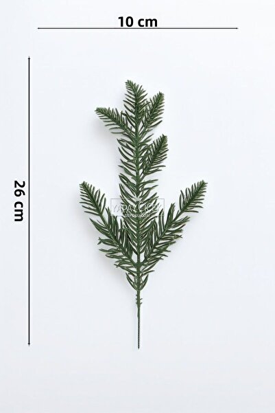 Yapay Çiçek Deposu 5-Piece New Year Decoration Artificial Pine Branch 26 cm