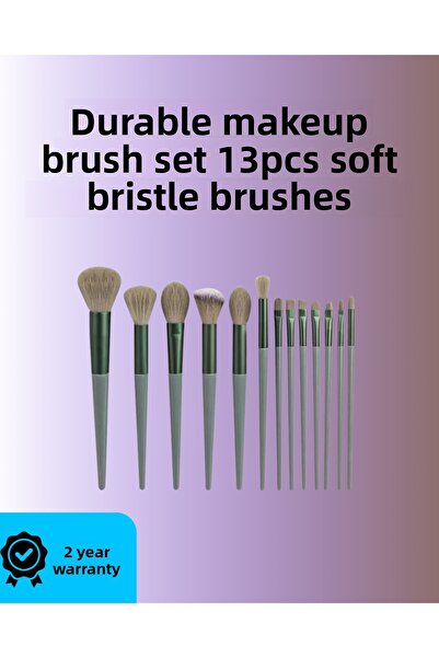 ZERO LAND Set de pensule de machiaj MTXDPN cu peri moi, cu aderență puternică, pentru produse cu pudră și cremă (223623) 13 bucăți