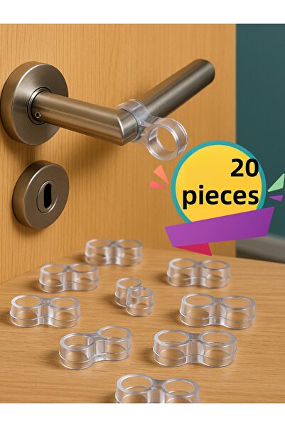 nistabolje 20 قطعة من مصدات مقابض الأبواب والنوافذ البلاستيكية، واقي جدار خلف...