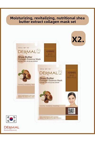 Dermal 2 Pieces Collagen Mask Set - Moisturizing, Revitalizing and Nourishing...