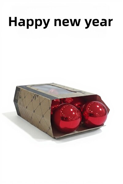 LEVA New Year & Special Occasions Decorative Balls 4 cm 6 Pcs Bright Red