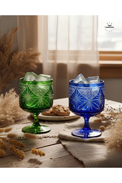 AKDEN STORE Cut Crystal Decor Maple Cup, Magnolia Bowl