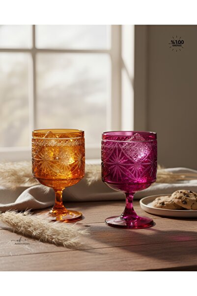 AKDEN STORE Cut Crystal Decor Maple Cup, Magnolia Bowl