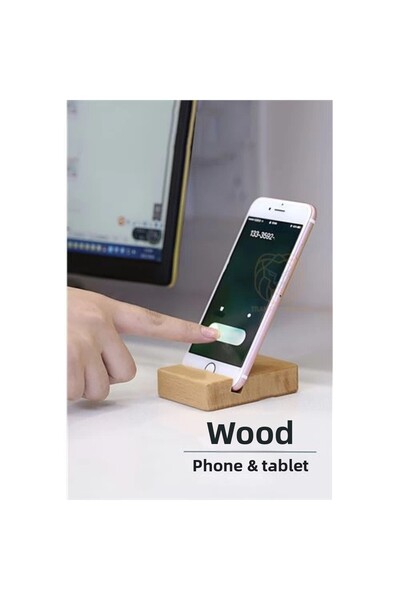 Belle Fusion حامل الهاتف المحمول BFS Yan-Dik مصنوع من الخشب بتصميم لوكا سالفا...