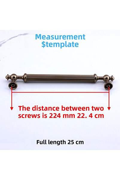 Badem10 Generation Striped 224 mm Bronze Metal Handle Furniture Drawer Kitchen Cabinet Cupboard Handles Handle Pulls
