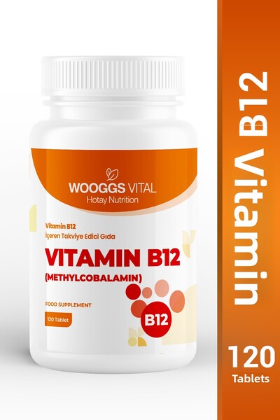 Hotay Nutrition Wooggs Vital مكمل غذائي يحتوي على فيتامين ب12 120 قرصًا