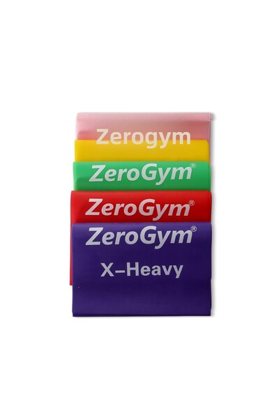 ZEROGYM Exercise Band Pilates Band, 150Cmx15Cmx0.65Cm Red Heavy