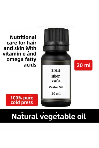 E.M.S AVM 20 ml Castor Oil 100% Pure Cold Pressed Natural Castor Oil